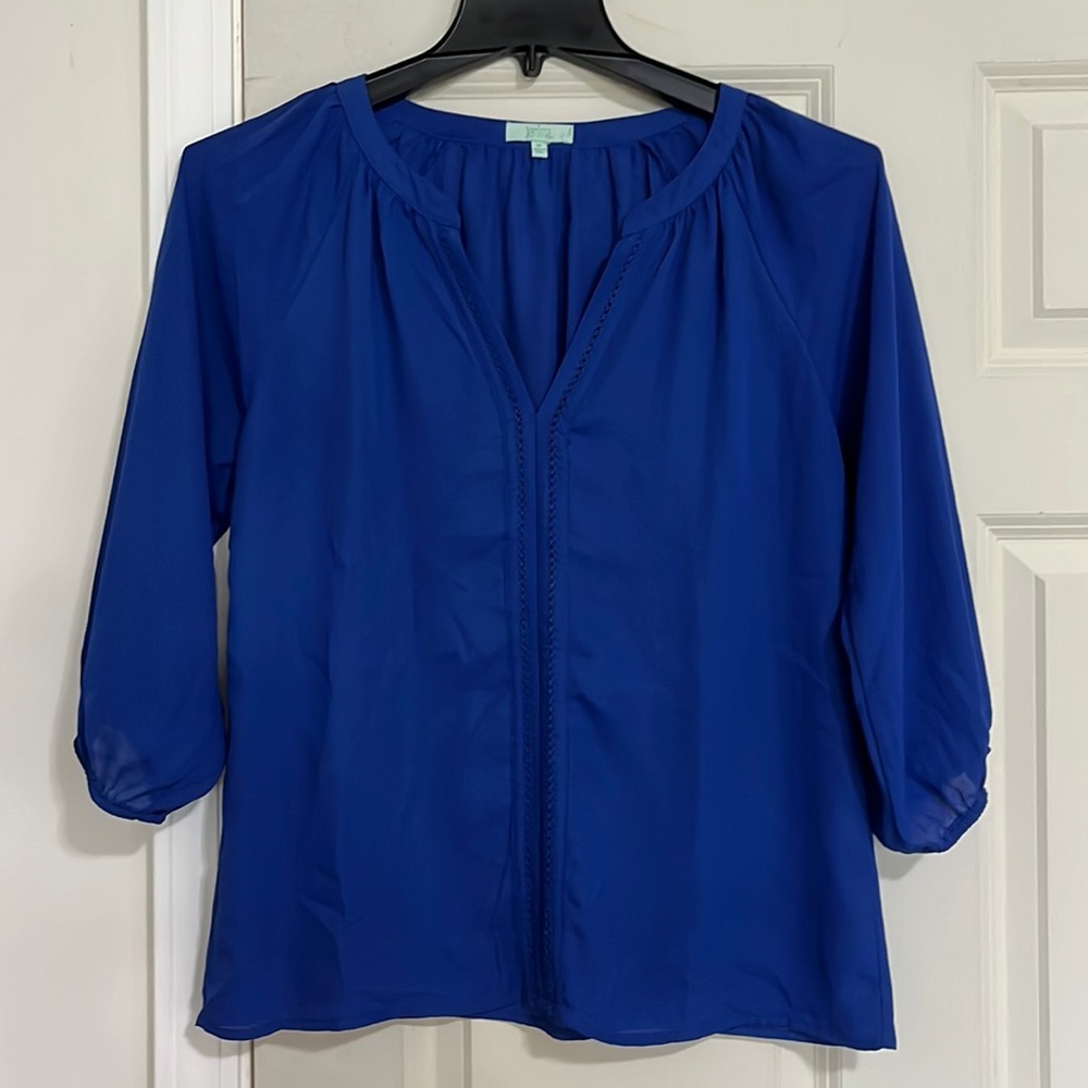 Royal blue popover top